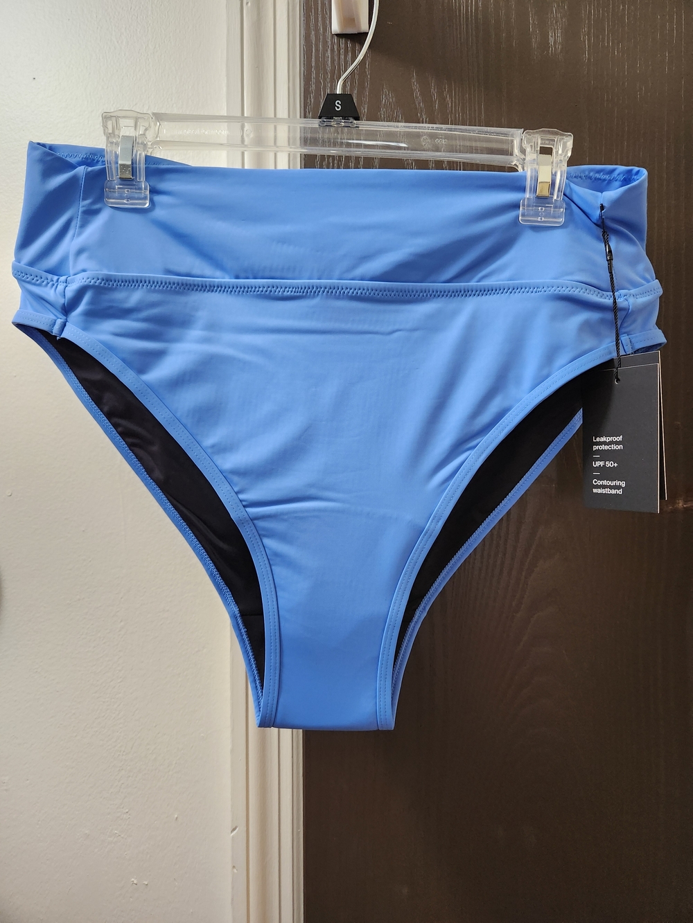 knix Light Blue High-Waist Bikini Bottoms With Leak Protection